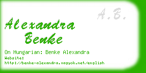 alexandra benke business card